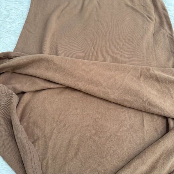 Women Korean Khaki Half Turtleneck Mermaid Maxi Dress in Beige One Size - Picture 6 of 6